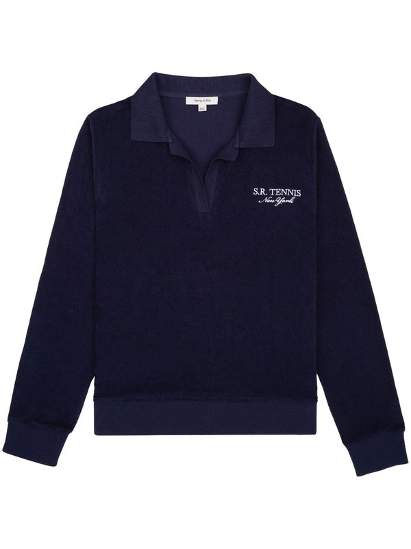 SR Tennis terry cloth-effect polo shirt