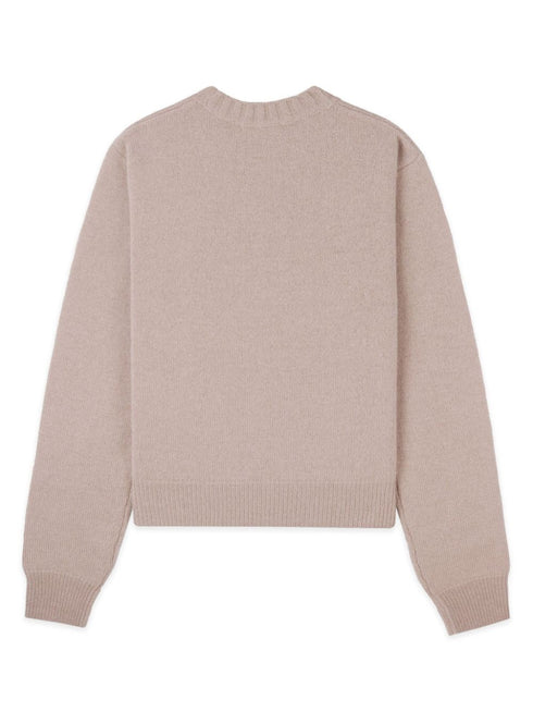 logo-embroidered cashmere jumper