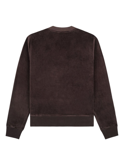 Crown cotton velour sweatshirt