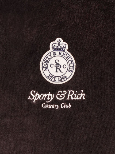 Crown cotton velour sweatshirt