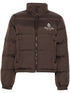 logo-embroidered quilted jacket