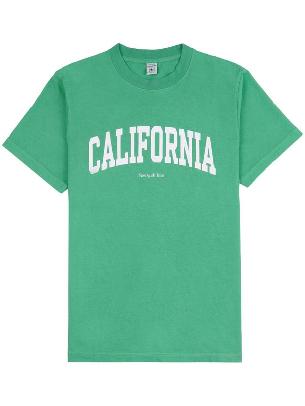 California-print cotton T-shirt