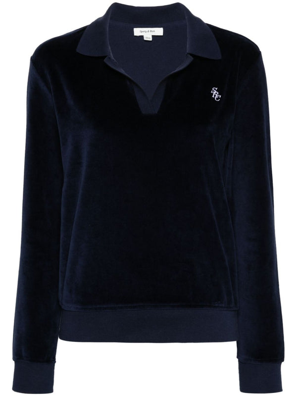 SRC velour polo top