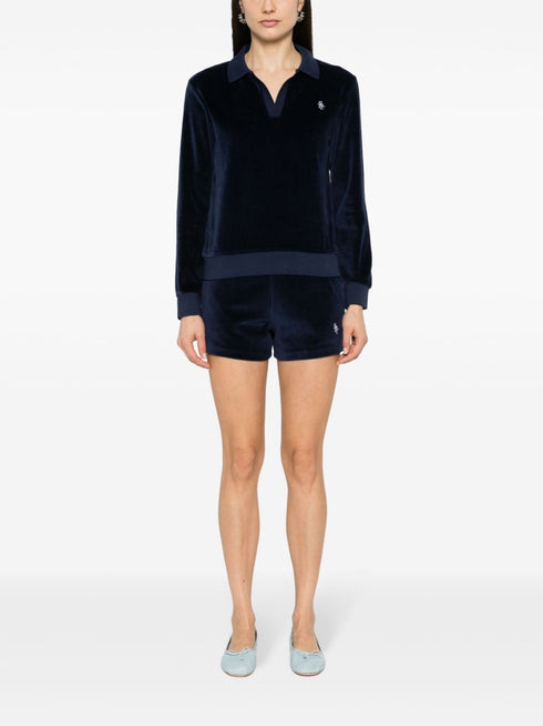 SRC velour polo top
