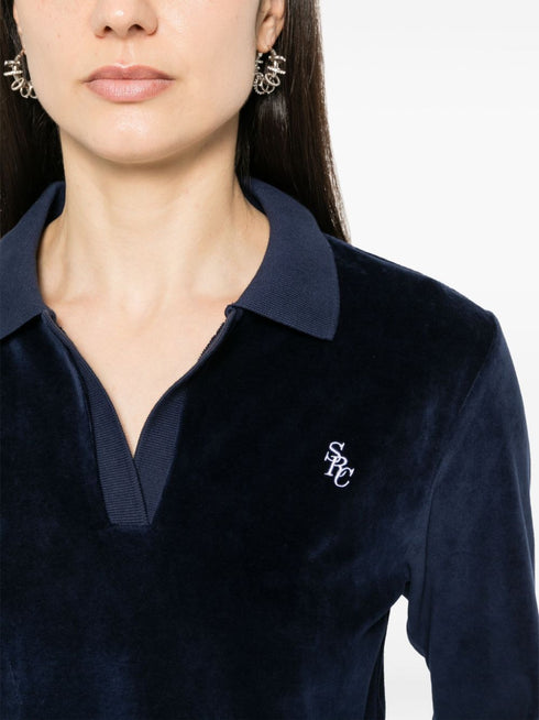 SRC velour polo top