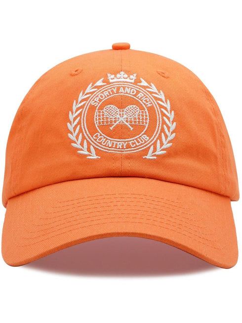 Open crest-embroidery cap