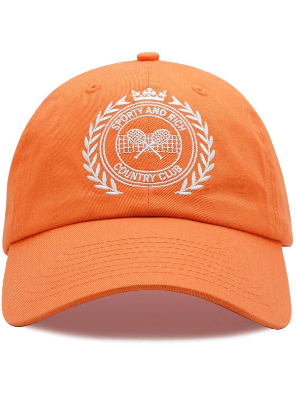 Open crest-embroidery cap