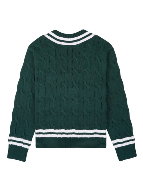 logo-embroidered cotton jumper