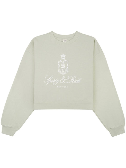 Vendome cropped cotton sweatshirt