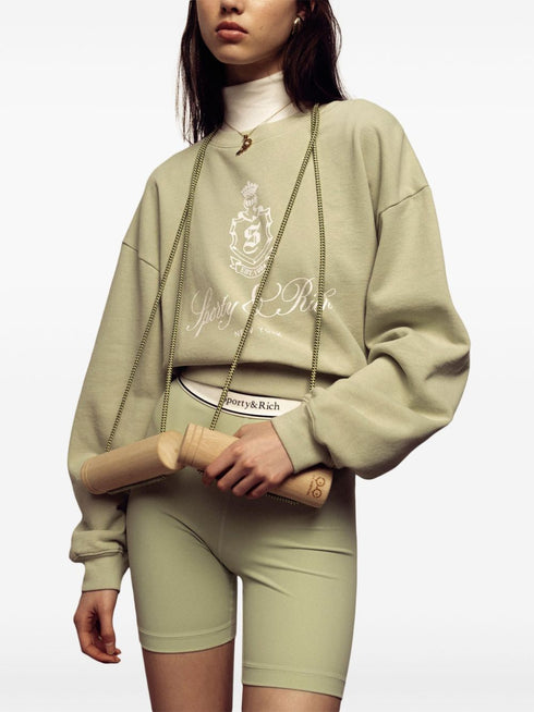 Vendome cropped cotton sweatshirt