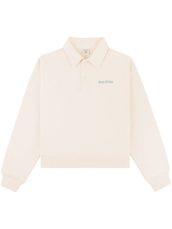 logo-embroidered cotton polo shirt