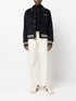 embroidered-logo bomber jacket