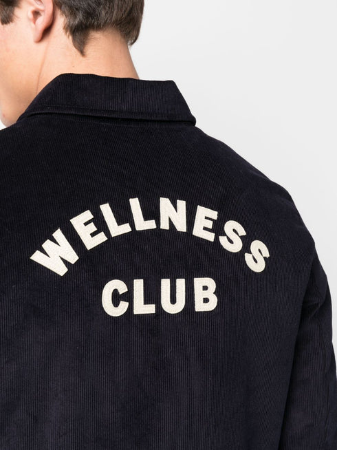 embroidered-logo bomber jacket