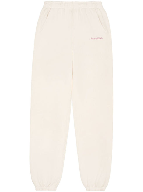 Serif logo-print track pants