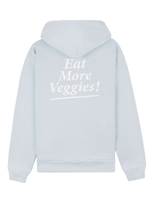 Bluza z kapturem z nadrukiem Eat More Veggies z bawełny