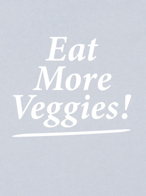 Bluza z kapturem z nadrukiem Eat More Veggies z bawełny