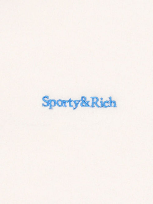 Serif logo-embroidered polar sweatshirt