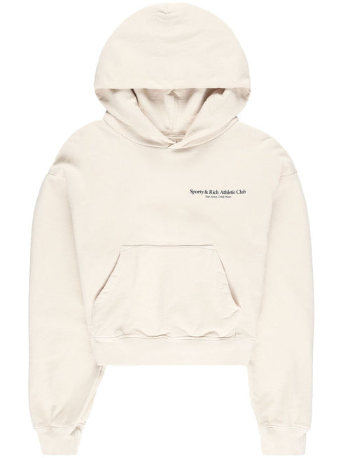 bluza z kapturem z nadrukiem z bawełny