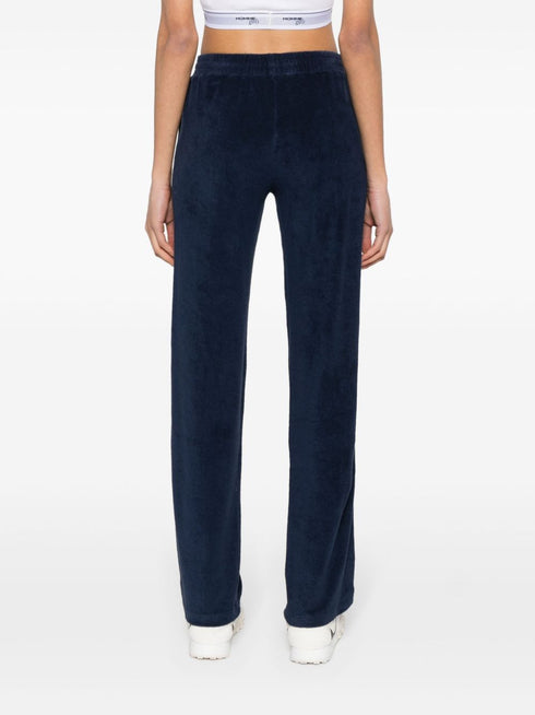 logo-embroidered terry-cloth trousers