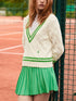 Sporty & Rich Prince Sporty Pleated Miniskirt
