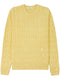 logo-embroidered cable-knit jumper