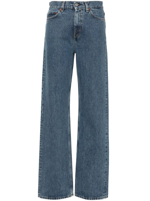 high-rise wide-leg jeans