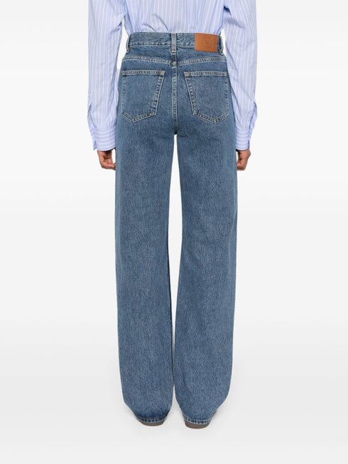 high-rise wide-leg jeans