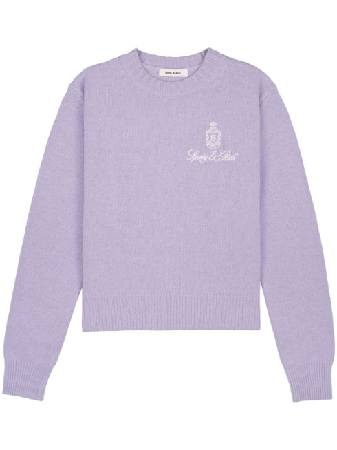 embroidered-logo cashmere jumper