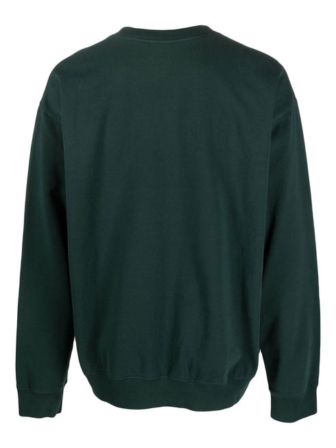 logo-print crew neck jumper