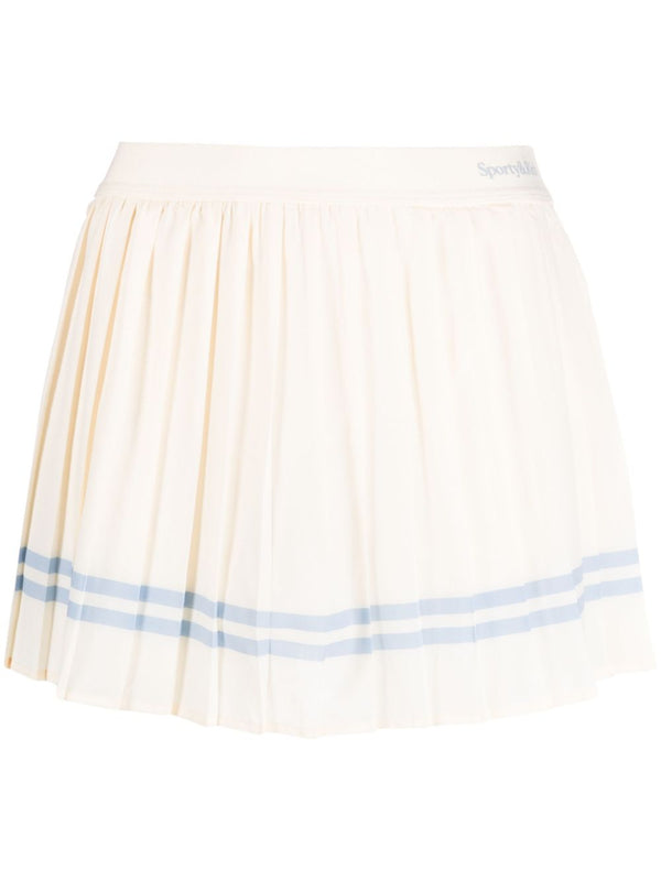 stripe-detailing pleated skort
