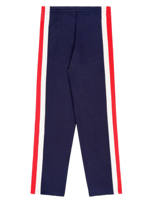 logo-embroidered stripe-detailing track pants