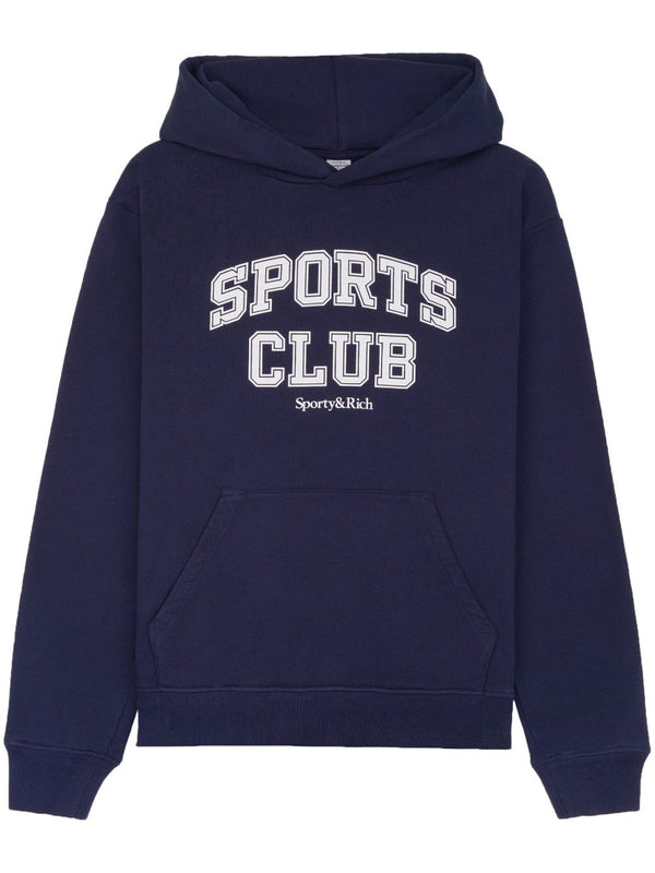 Varsity logo-print cotton hoodie