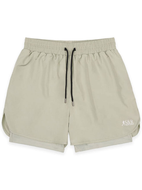 SR Runner drawstring track shorts