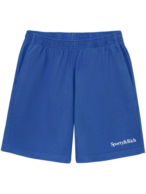 logo-print cotton track shorts