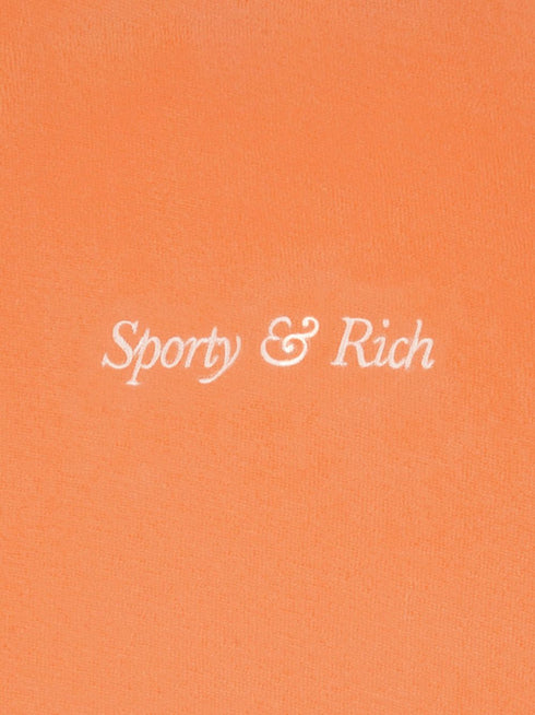 Italic-logo zip-up hoodie