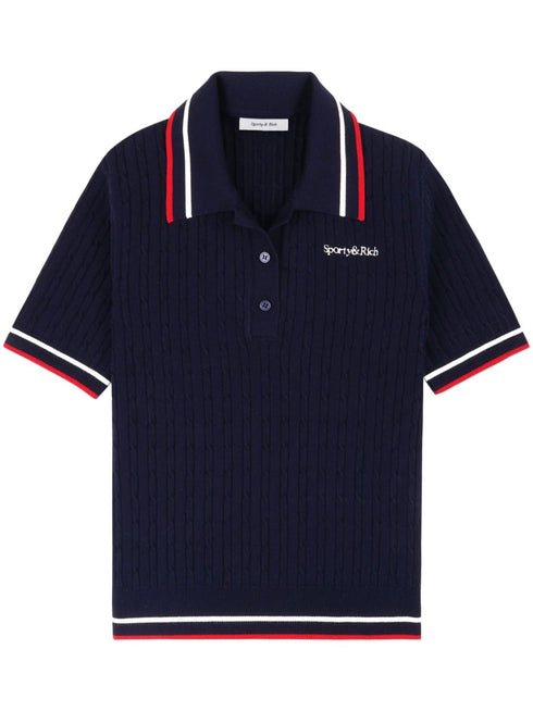embroidered-logo polo shirt