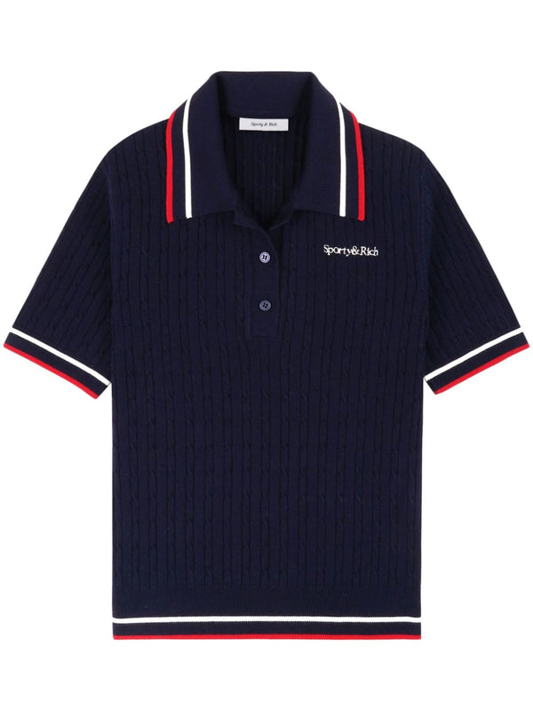 embroidered-logo polo shirt