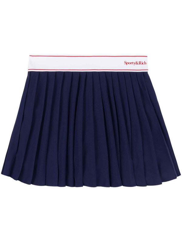 Serif pleated skirt