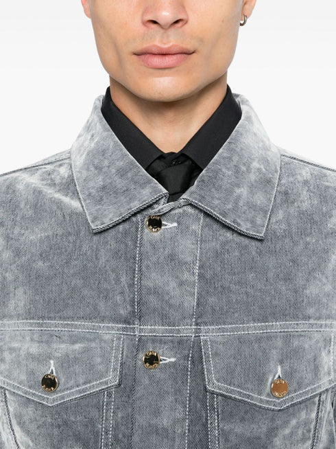 kurtka dżinsowa z aksamitnym wykończeniem