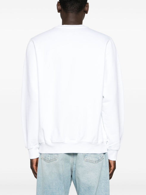 Stacked logo-embroidered sweatshirt