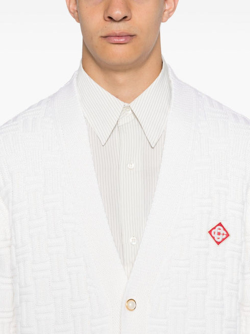 Column stitch cardigan