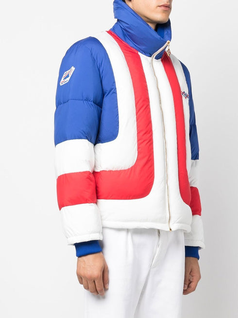colour-block puffer jacket