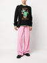 floral-intarsia crew-neck jumper