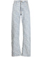 monogram-print straight-leg jeans