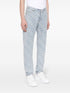 monogram-print straight-leg jeans
