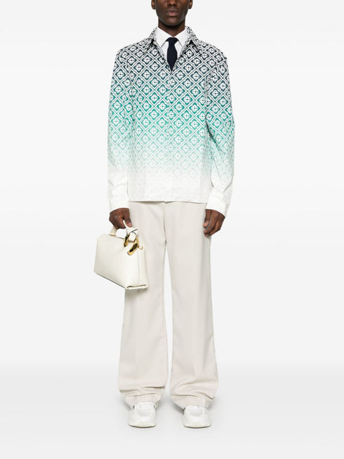 raised-monogram shirt