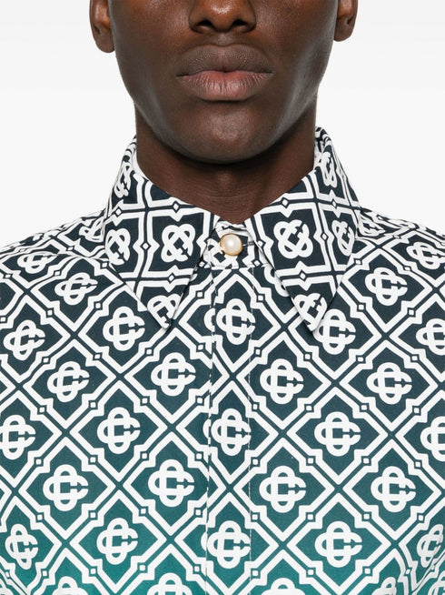 raised-monogram shirt