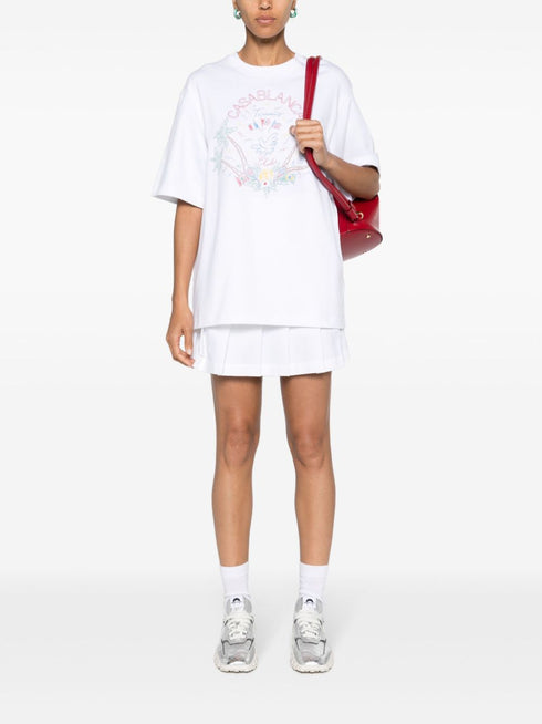 Crayon Tennis-print T-shirt