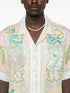 Vase-print linen shirt