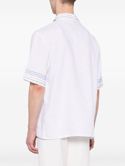 embroidered short-sleeve shirt